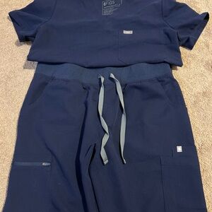 Figs Navy Set - Small Catarina One Pocket - M/P HW Yola Skinny Bottoms